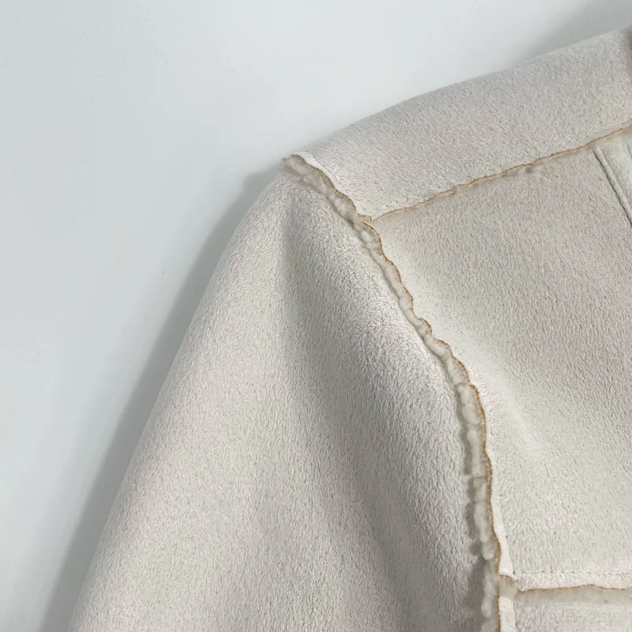 Ralph Lauren‎ Women's Chic Edgy Moto Biker Faux Shearling Vintage Jacket Size S - Image 7