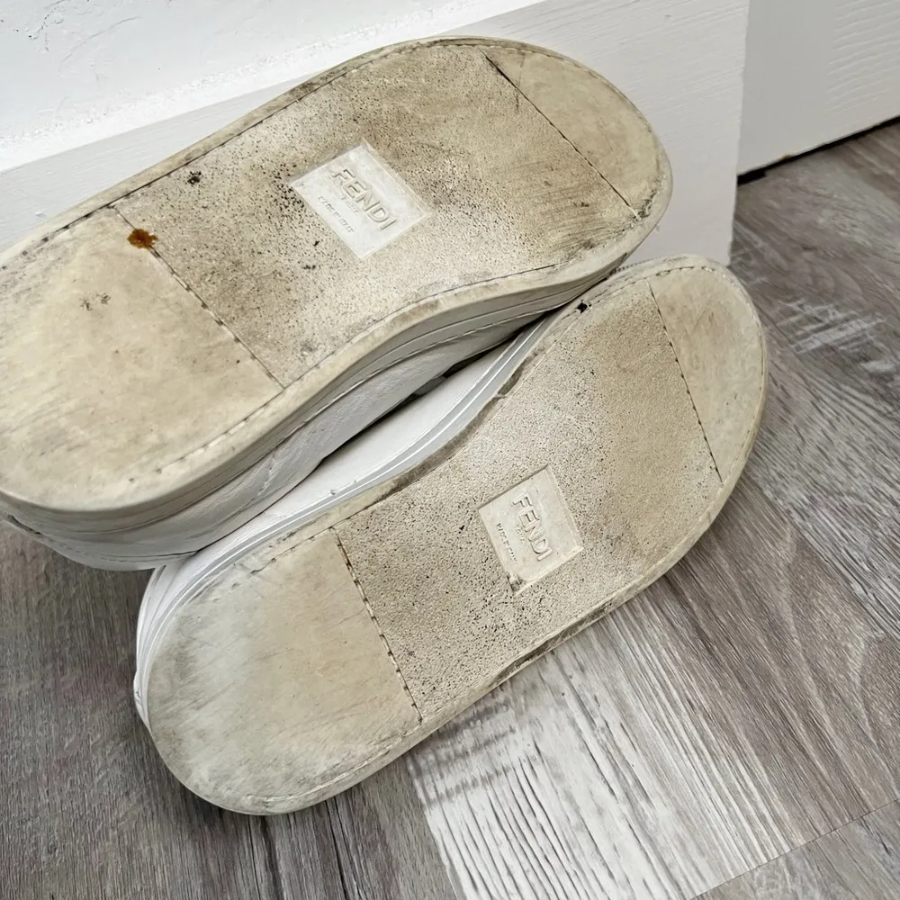 Fendi Leather Trainers - Image 9