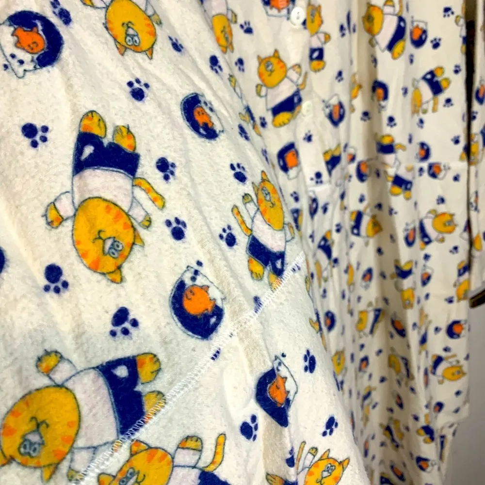 Oversized Flannel Sleepwear. #0233 Yellow Size 3X - Image 4
