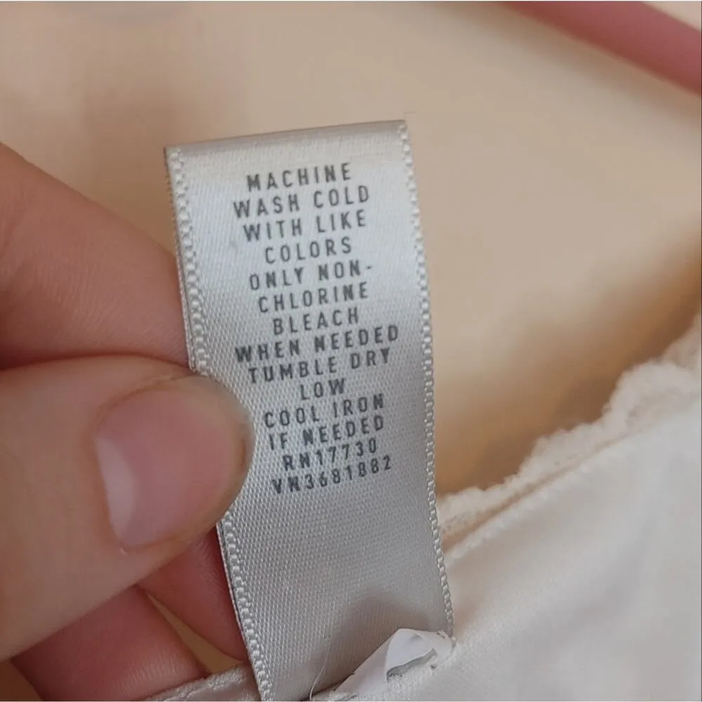 Merona Size Small S Ivory Textured Dot Sleeveless Boho Indie Top Festival Chic - Image 5