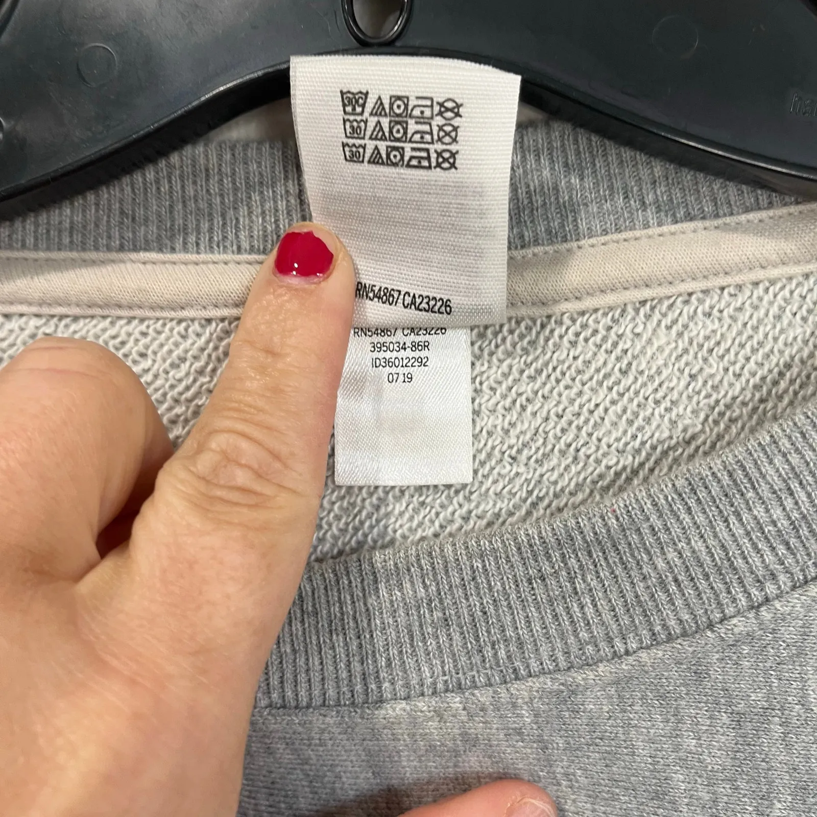 PINK Victoria’s Secret Gray Cropped Sweatshirt Small Drawstring Hem Logo - Image 6