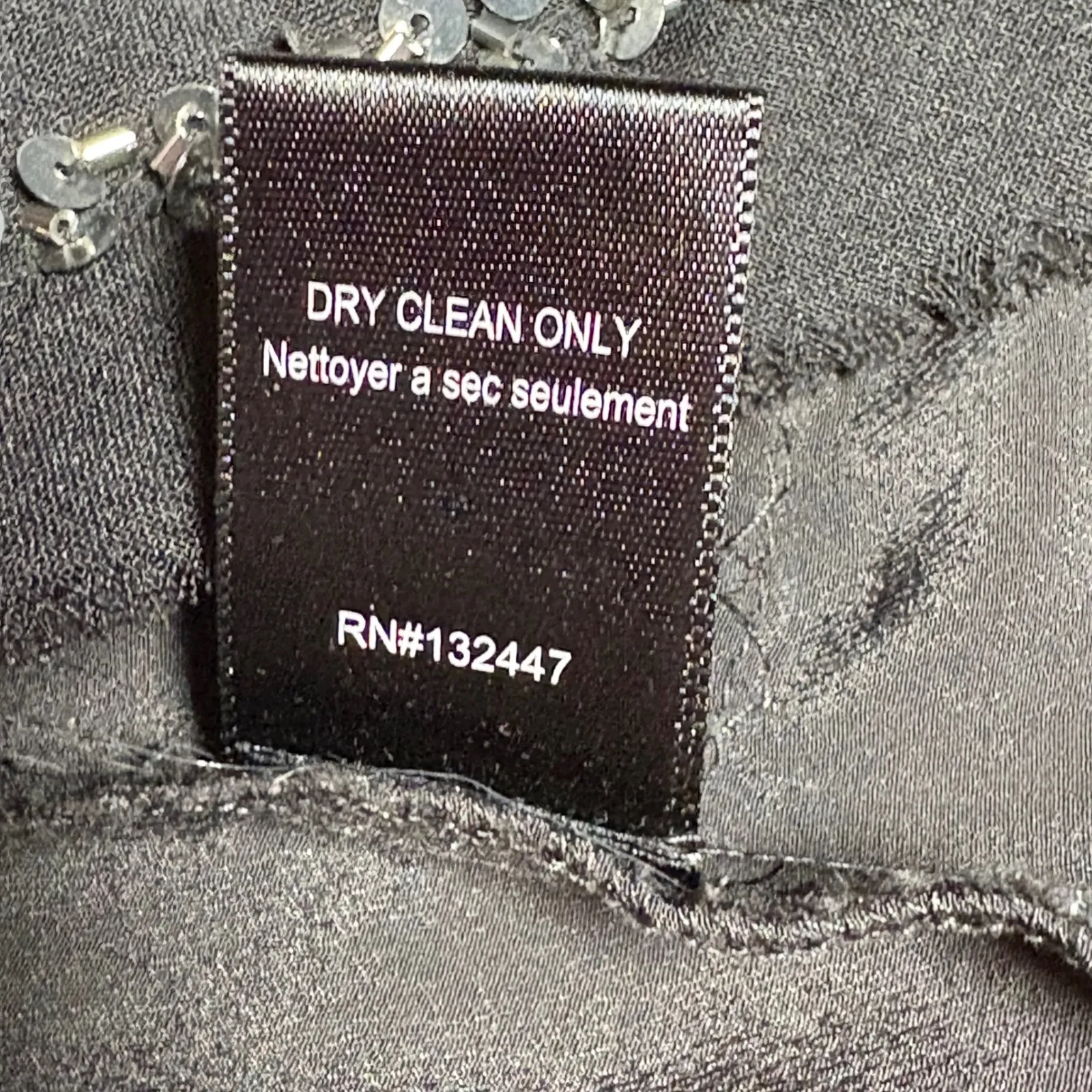 Patterson J Kincaid Black Sequin Tiered Tank Dress XS Y2K Grunge Goth - Image 8