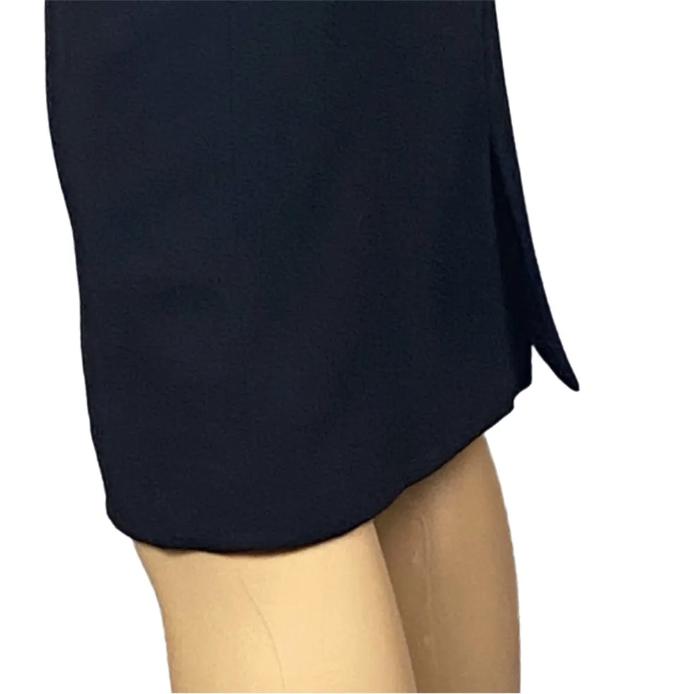 Valentino S.p.A. 100% Virgin Wool black Midi Skirt with back slit Size 12 EUC - Image 7