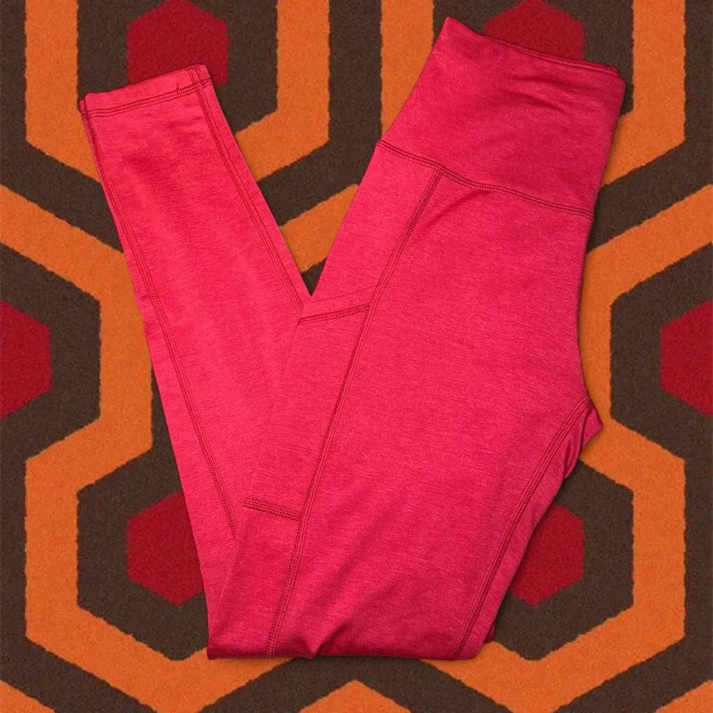 Aerie Women’s High-Waisted Yoga Activewear Bright Red Leggings - Image 7