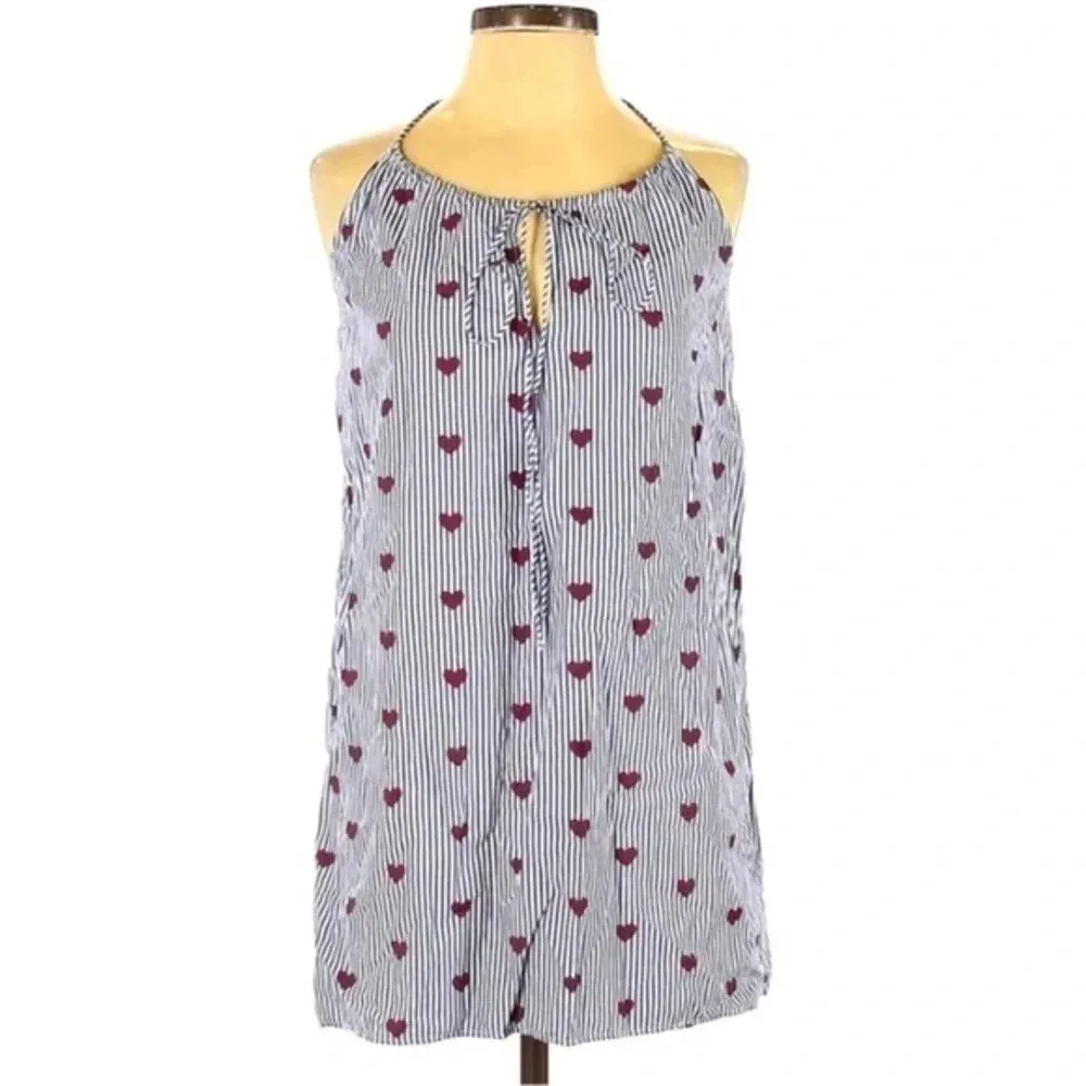 J. Crew | Preppy Chic Intimates & Sleepwear Nightgown Stripes & Hearts Size XXS - Image 2