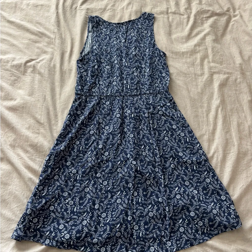 Old Navy Navy Blue Floral Midi Dress - Image 2