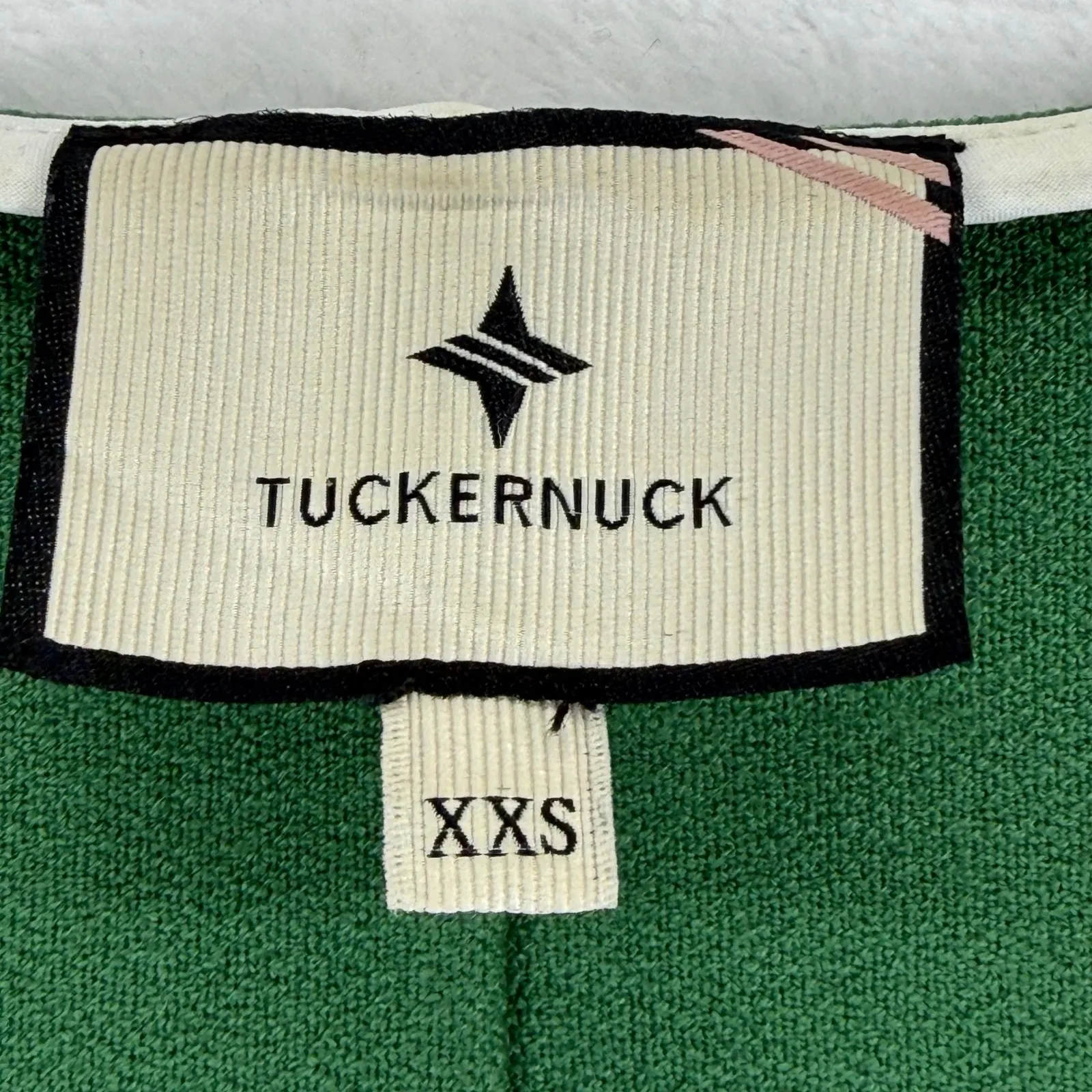Tuckernuck Green Long Sleeve CrewNeck Dress XXS Piping Trim workwear - Image 4