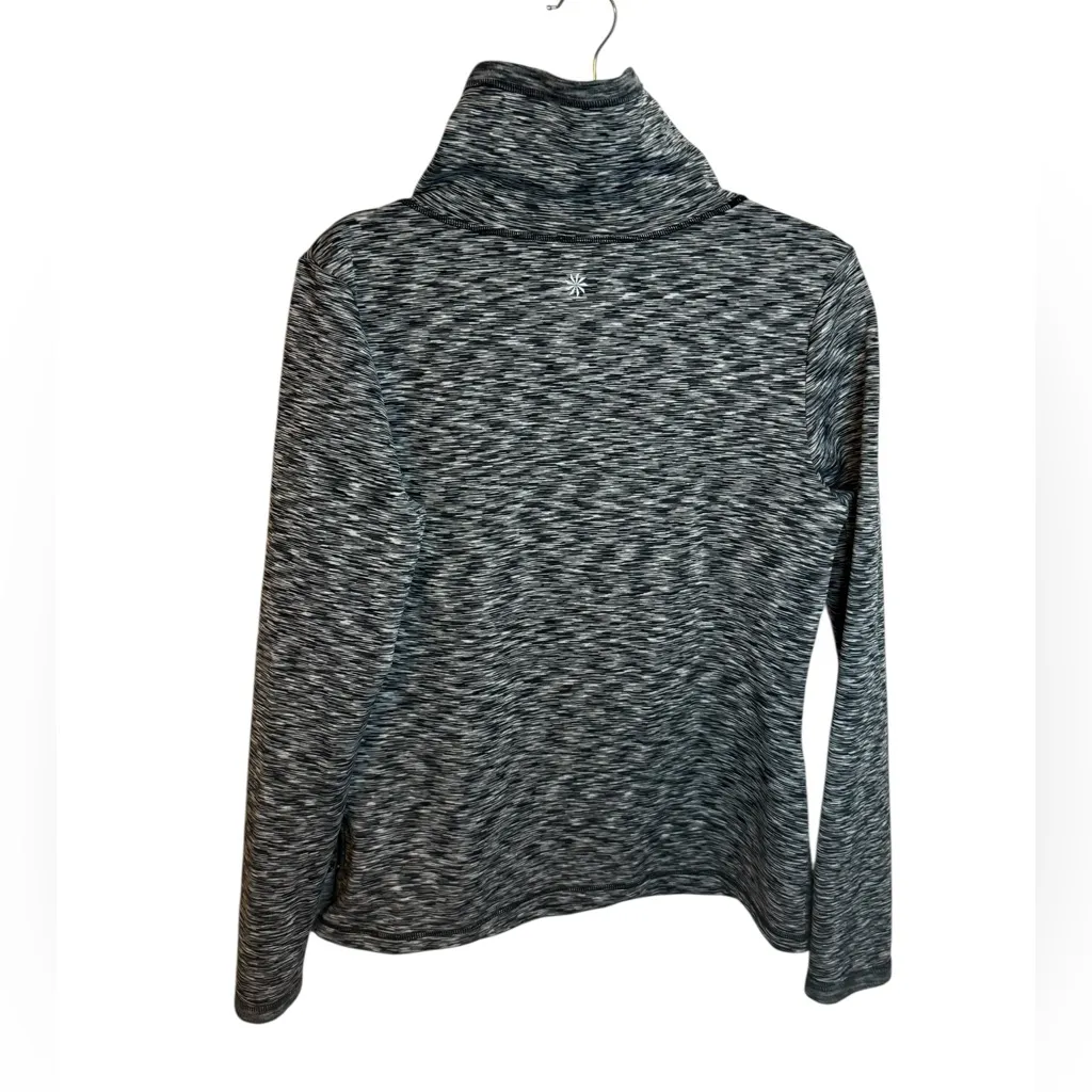 Athleta Space Dye Coastal Fleece Funnel Neck Top - Image 2
