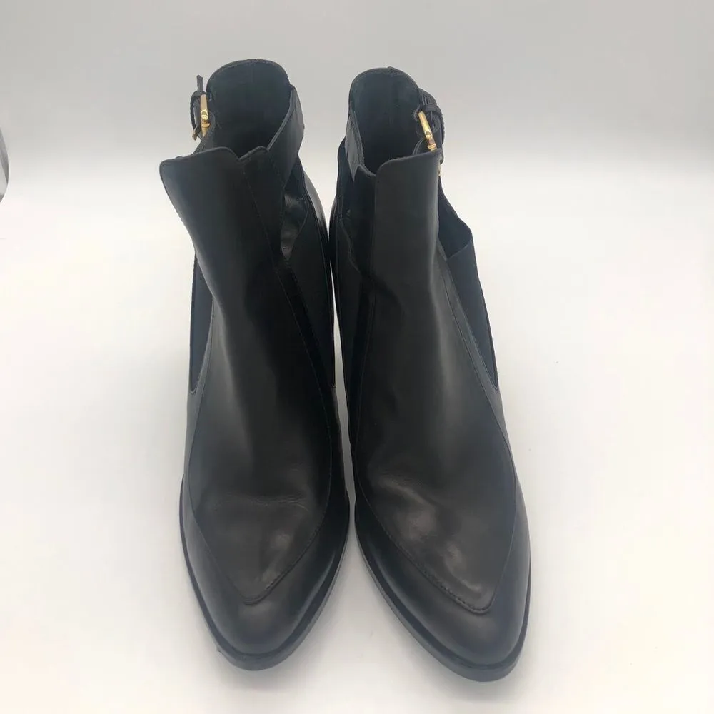NAVYBOOT Switzerland Italian Leather Booties Black Size 9 - Image 3