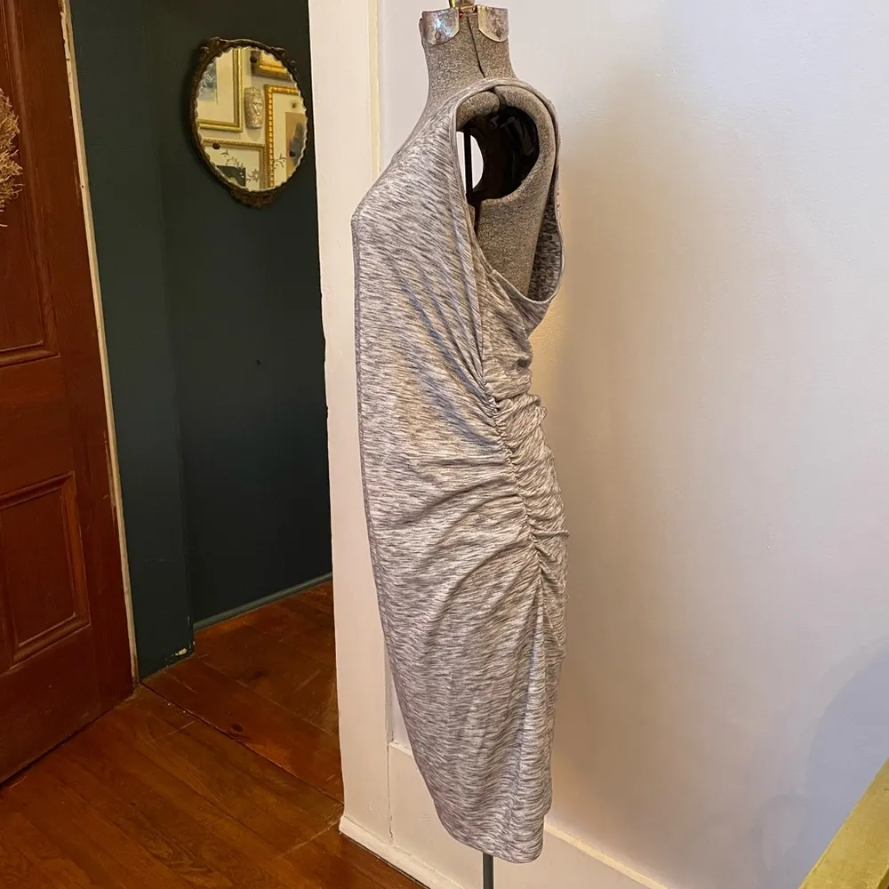 Liz Lange Rushed Sides Heathered Sleeveless Maternity Dress - Image 2