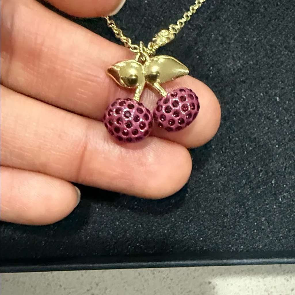 Coach Necklace with Red Cherry Pendant - Image 4