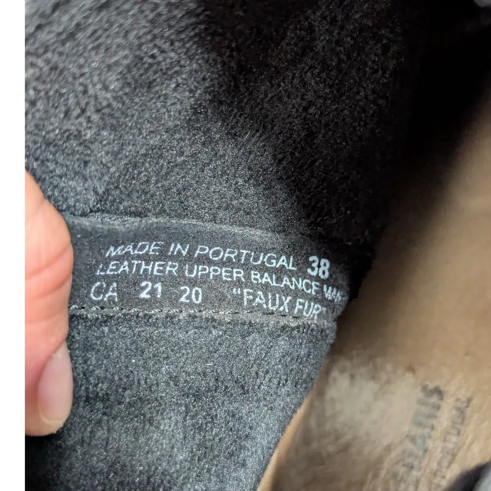 Dromedaris Katniss Chelsea Boots Faux Fur Black Chunky Sole Womens Size 7.5 - Image 6