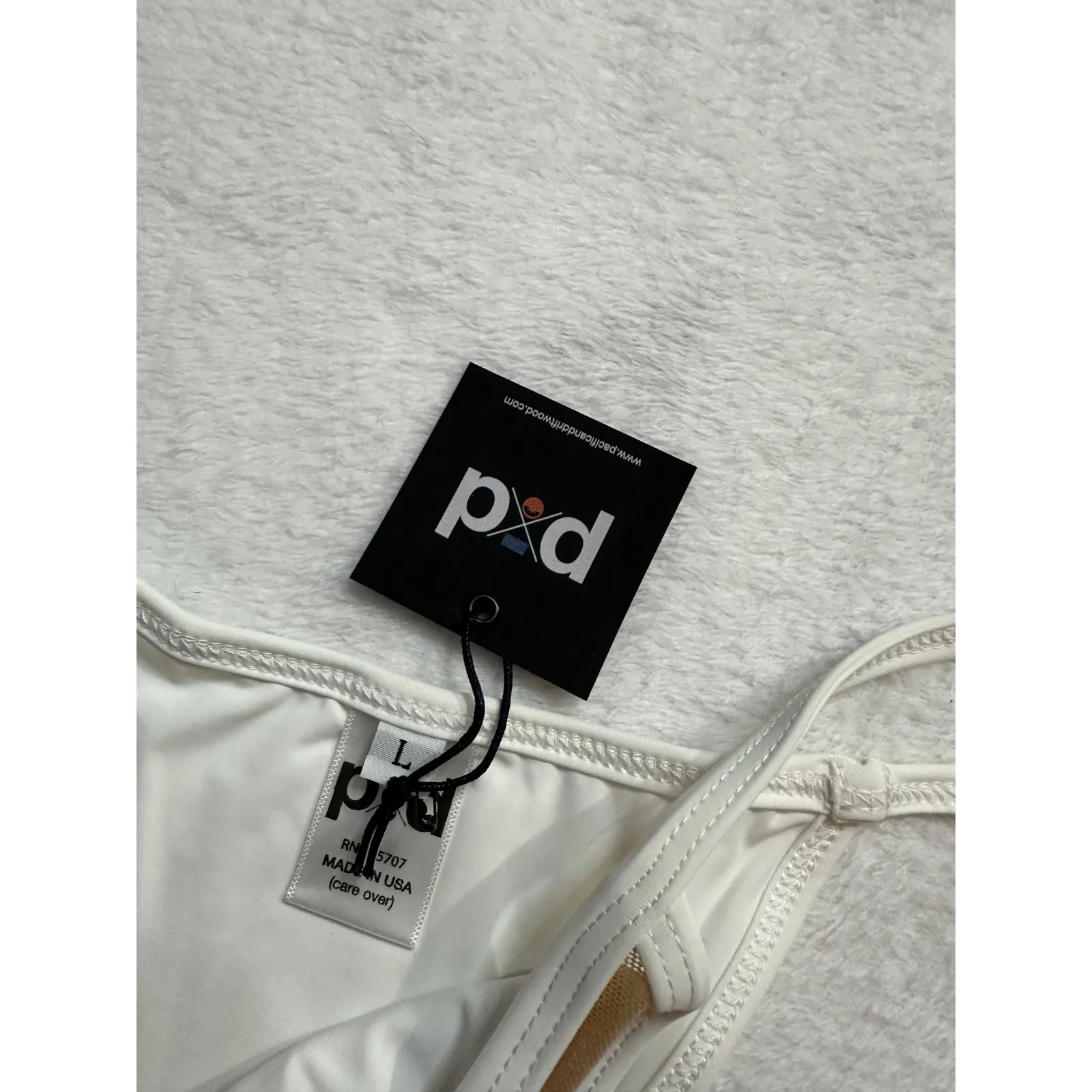 Pacific & Driftwood Taste the Rainbow Bikini Bottom White Womans Large NWT - Image 4