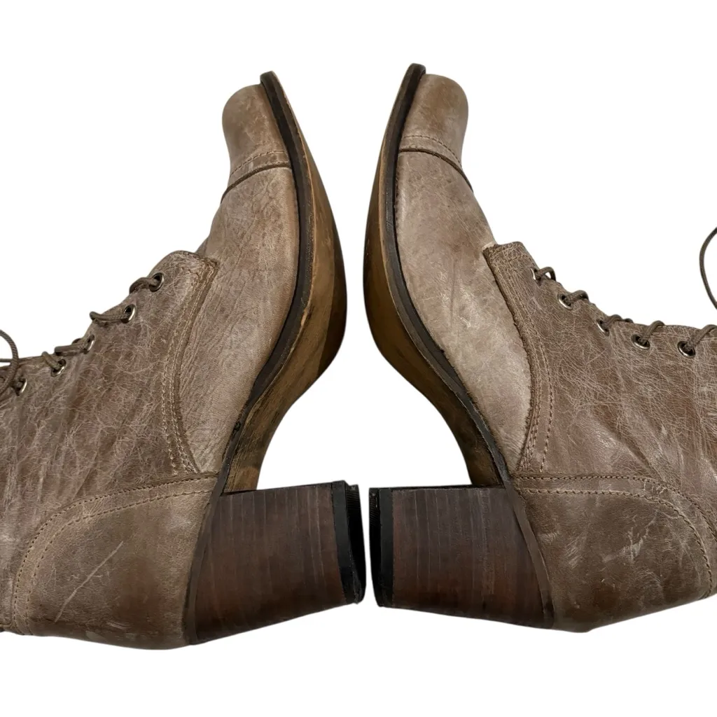 Steve Madden Grannie Distressed Leather Combat Boots, Sz 11 - Image 7