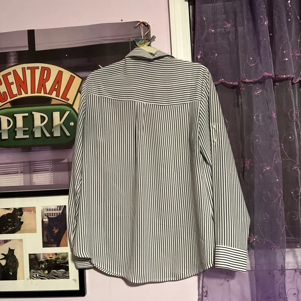 express striped button down blouse - Image 2