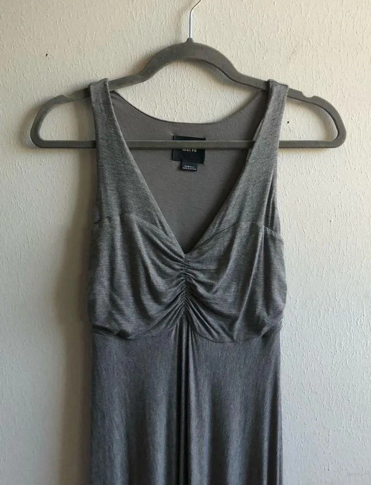 Anthropologie Maeve Dress Sleeveless Knit Midi Heather Grey Handkerchief Hem XS - Image 6