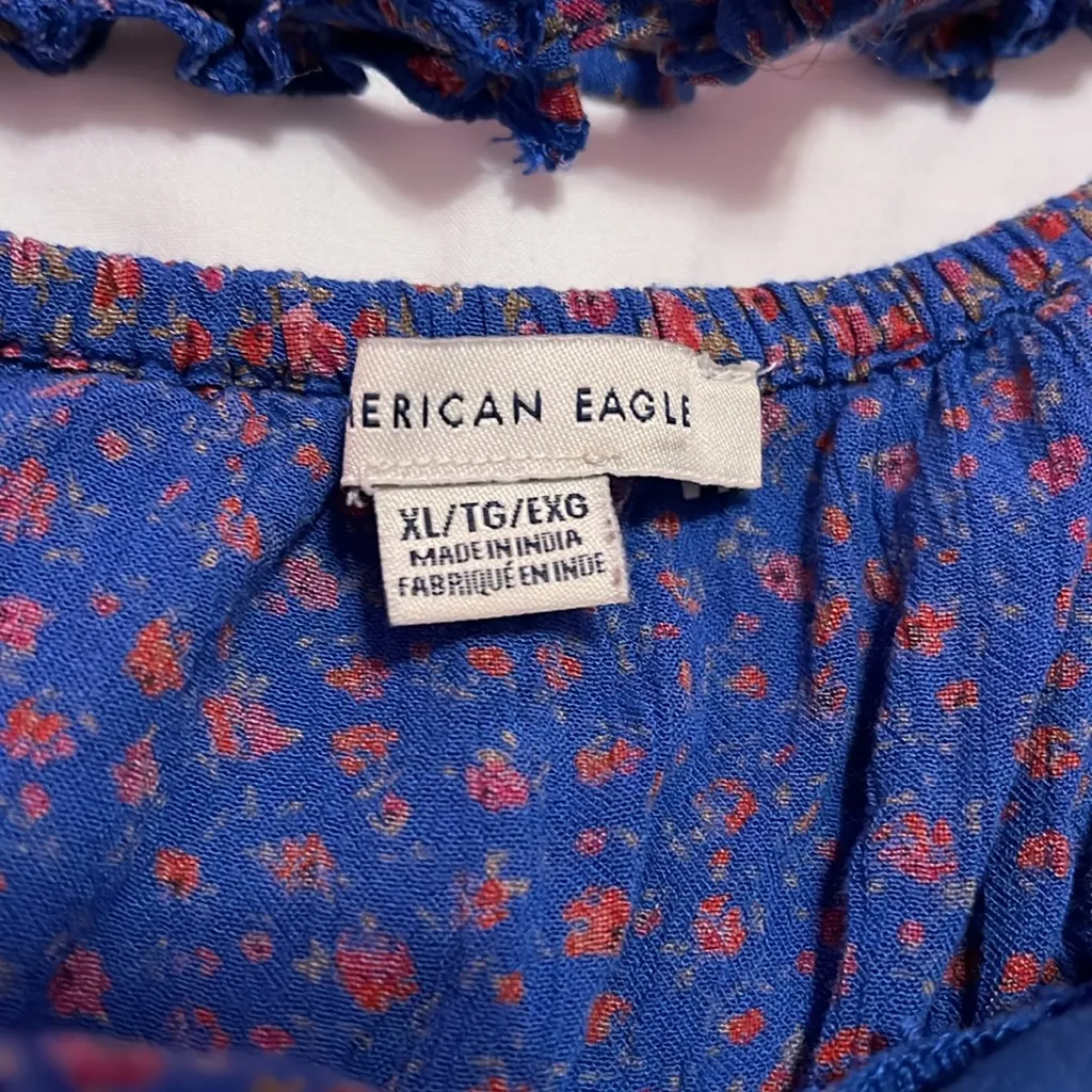 American Eagle Outfitters Floral Button-Up Halter Top - Image 2