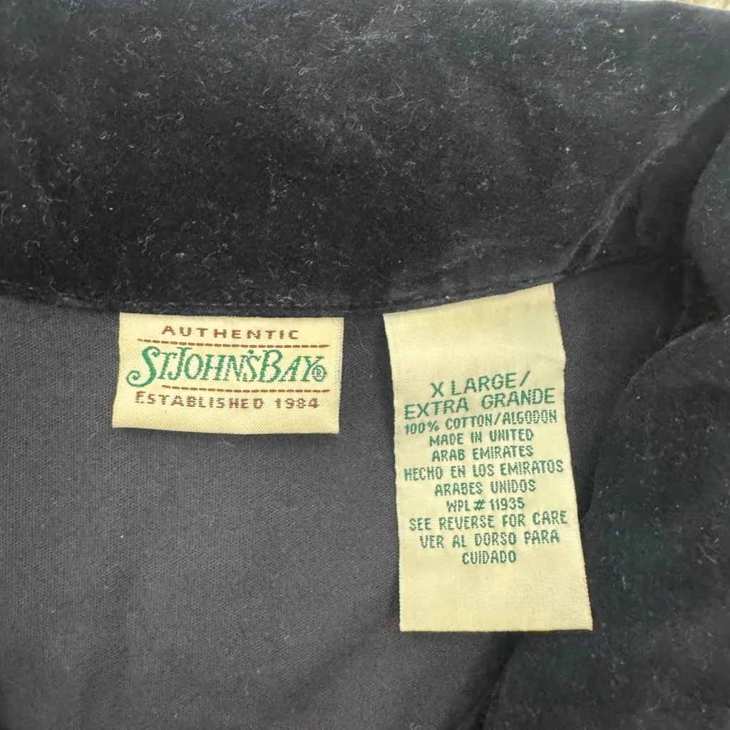 St. John's Bay Velvet Black Zip-Up Vest - Image 2