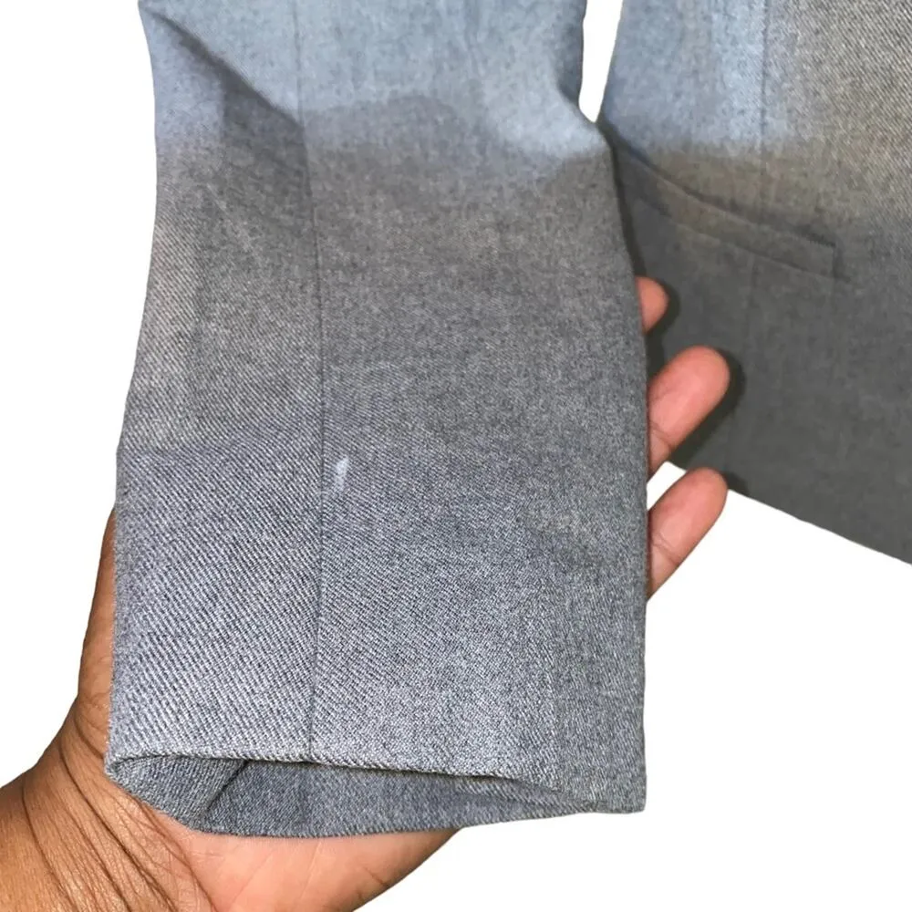 Fossil vintage blazer with ruffle peplum flared back preppy casual grey medium - Image 5