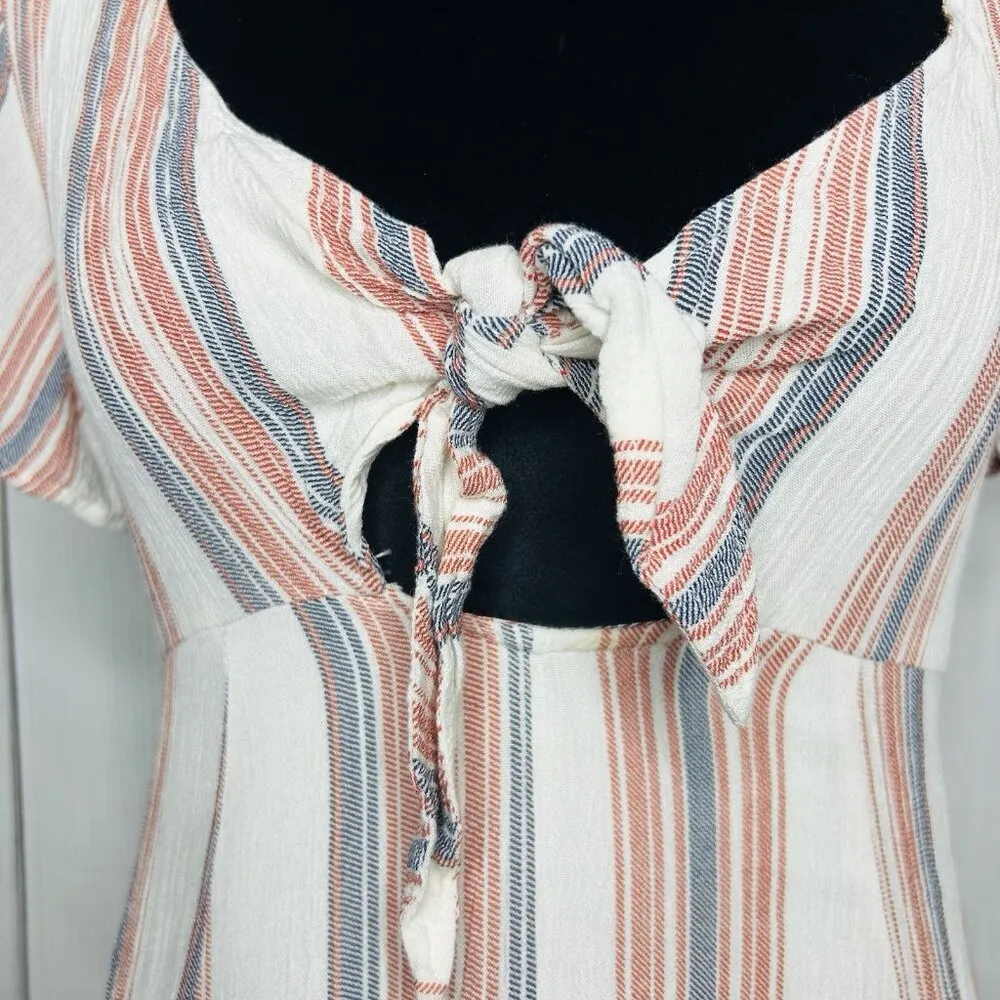 Cotton Candy LA Mini Dress Tie Front Dress Sz S Rayon Lined - Image 5