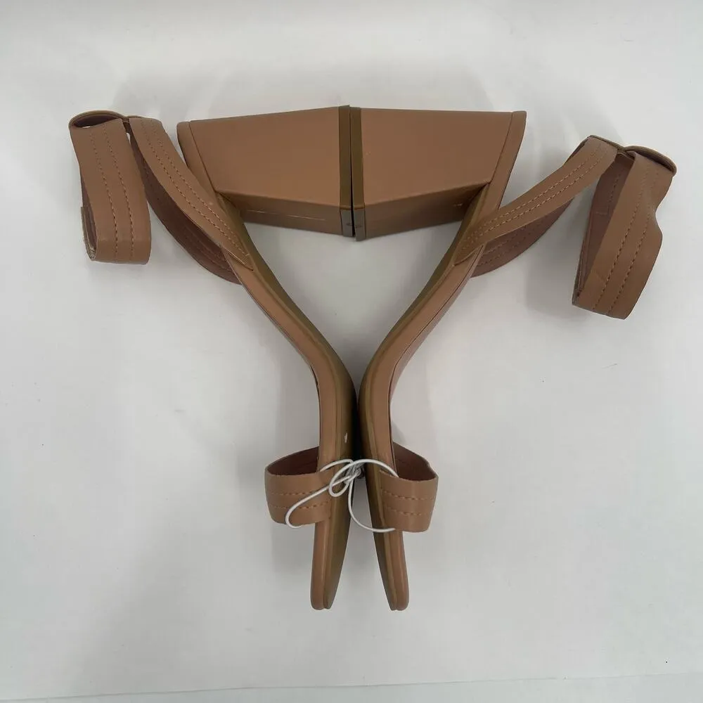 LINEA PAOLO Heels Size 8.5 Emmie Tan Strappy Ankle Block Heel Heeled Sandal - Image 11