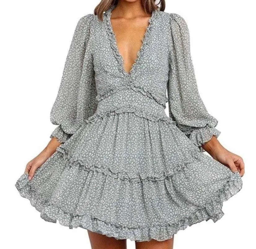 Boho Floral Dress Multi Size L - Image 2