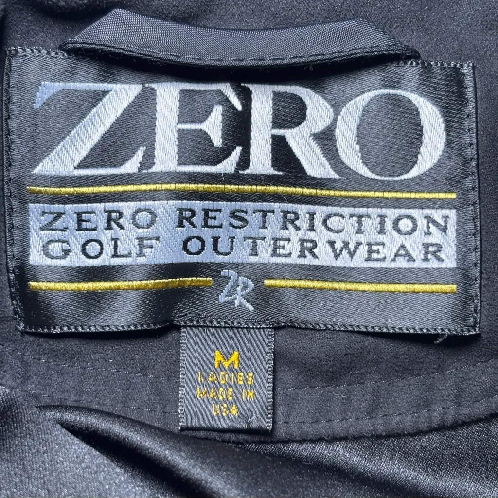 Zero Restriction Pullover Windbreaker Golf Lightweight Ladies Medium Black - Image 11