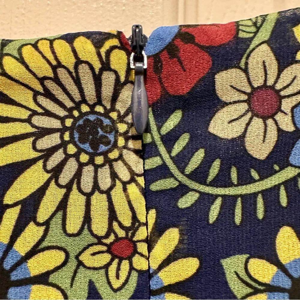 Hippie Boho Floral Print Mini Dress Size XS NWT - Image 5