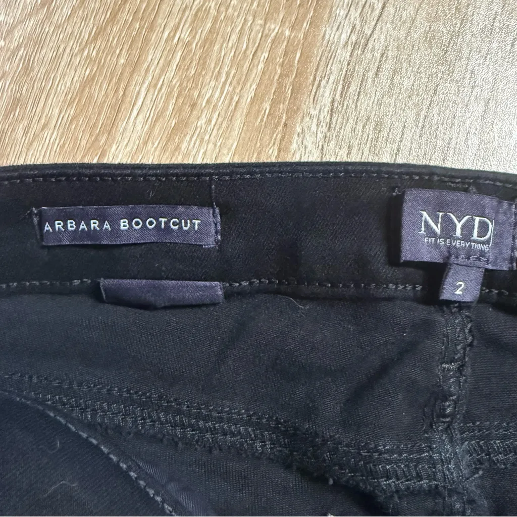 NYDJ Barbara Bootcut Jeans in Black High Stretch Denim Size 2 NWT - Image 7