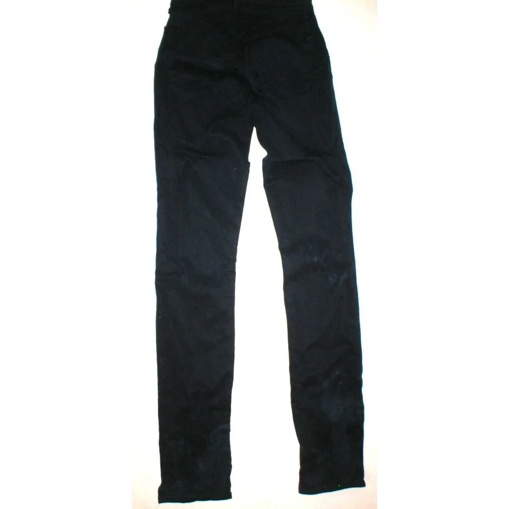 New J Brand Womens Jeans Mid Rise Rail Carbon Blue 24 Skinny Straight Dark USA - Image 10