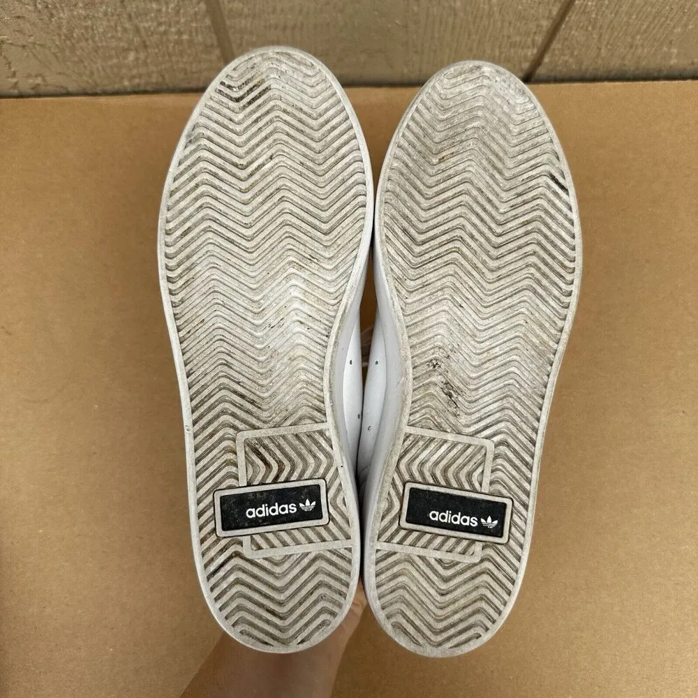 Adidas Sleek White Sneakers Shoes Iridescent Logo Size 7 EG2685 - Image 6