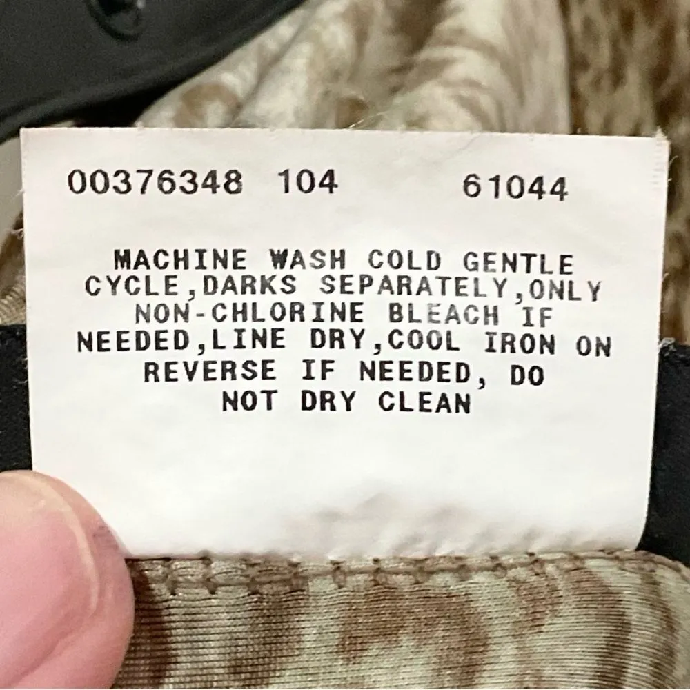 Vintage Leopard Print Bodycon Mini Dress Sz S Sweetheart Neckline 3/4 Sleeve USA Brown - Image 5