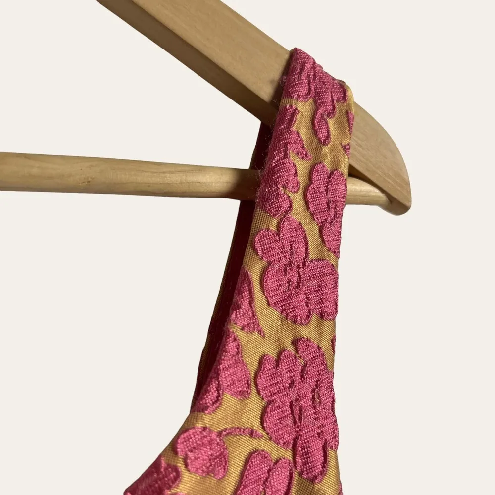 Jill Jill Stuart Pink Floral Jacquard Sweetheart Cocktail Midi Dress Size 0 - Image 7