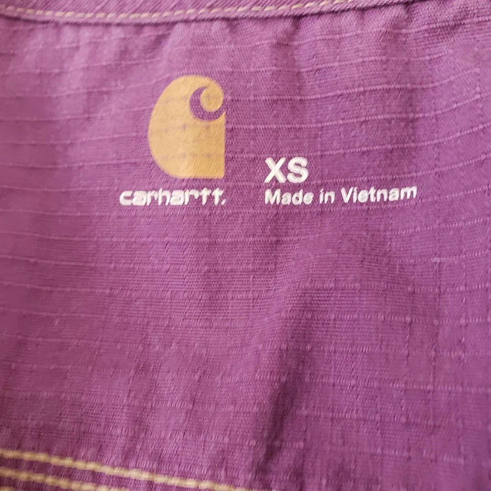 Carhartt Scrubs Short Sleeve Top Purple Crossover V-neck Size XS - Image 8