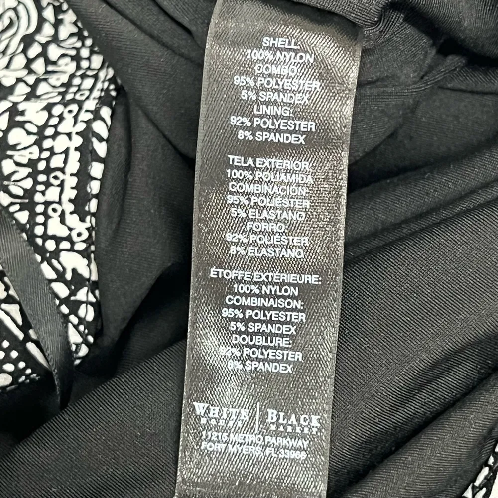 WHBM medium sheer overlay halter mini dress Moroccan print - Image 9