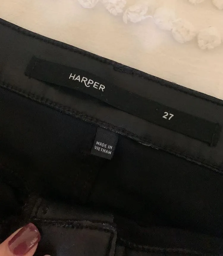 Francesca's Black Leather-Coated Stretch Pants - Image 2