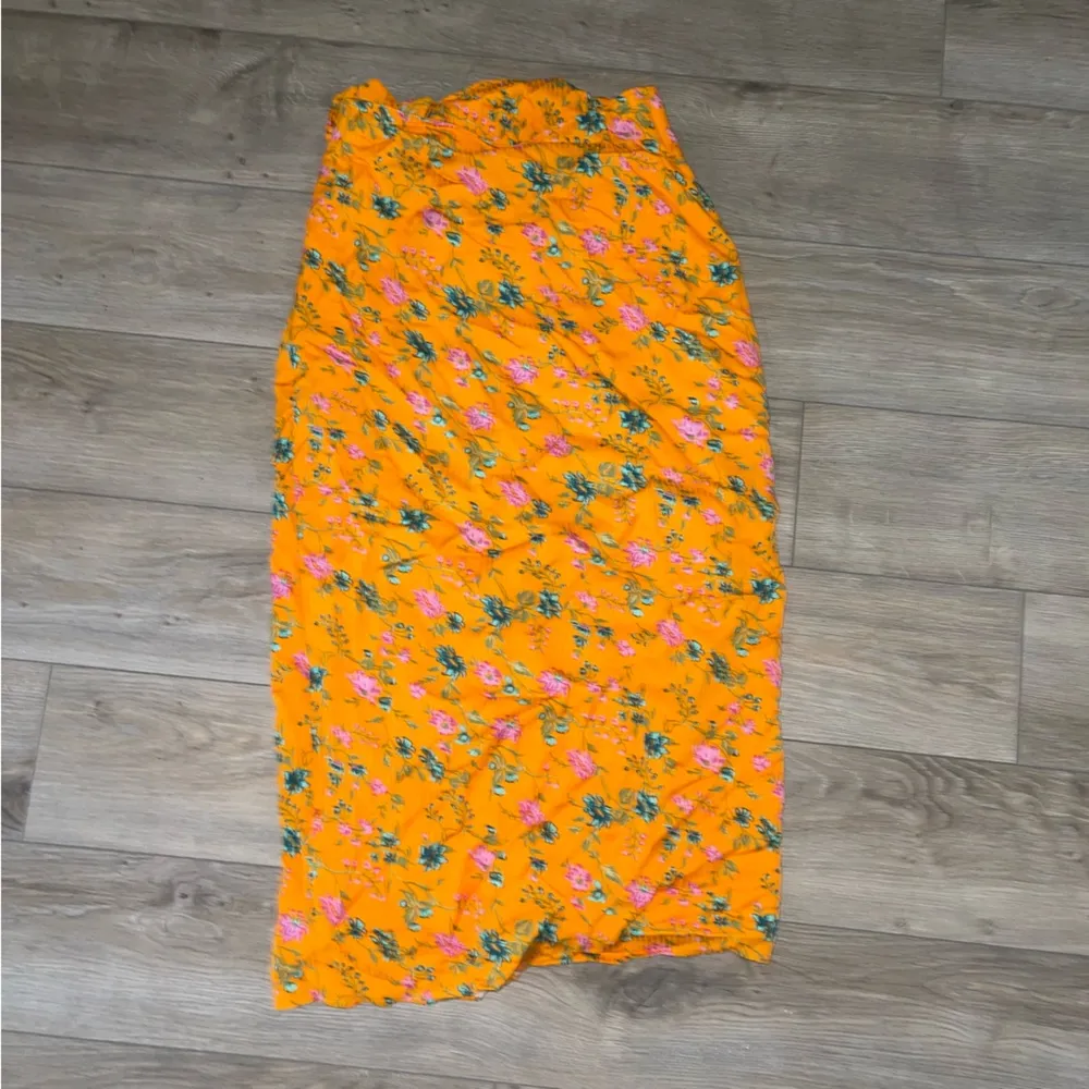 Anthropologie Sabia Wrap Midi Skirt Orange size 4‎ - Image 8