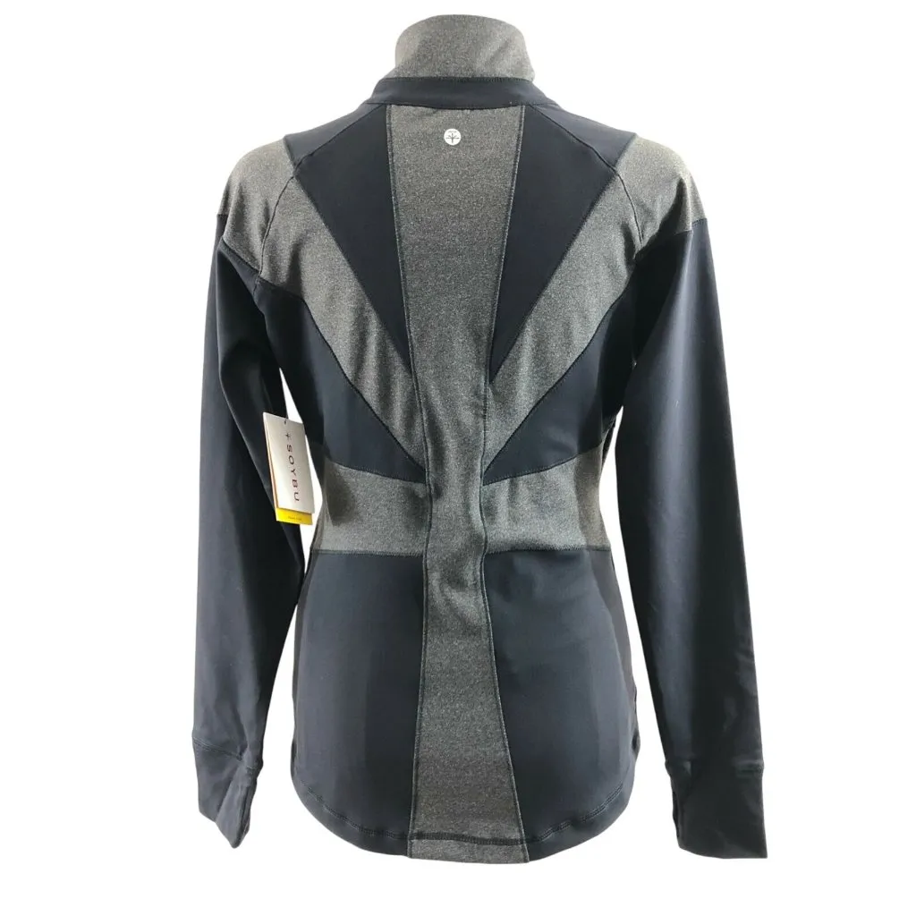 Soybu Womens Peace Jacket Athletic Thumbholes Moisture Wicking UPF 50 Black S - Image 2