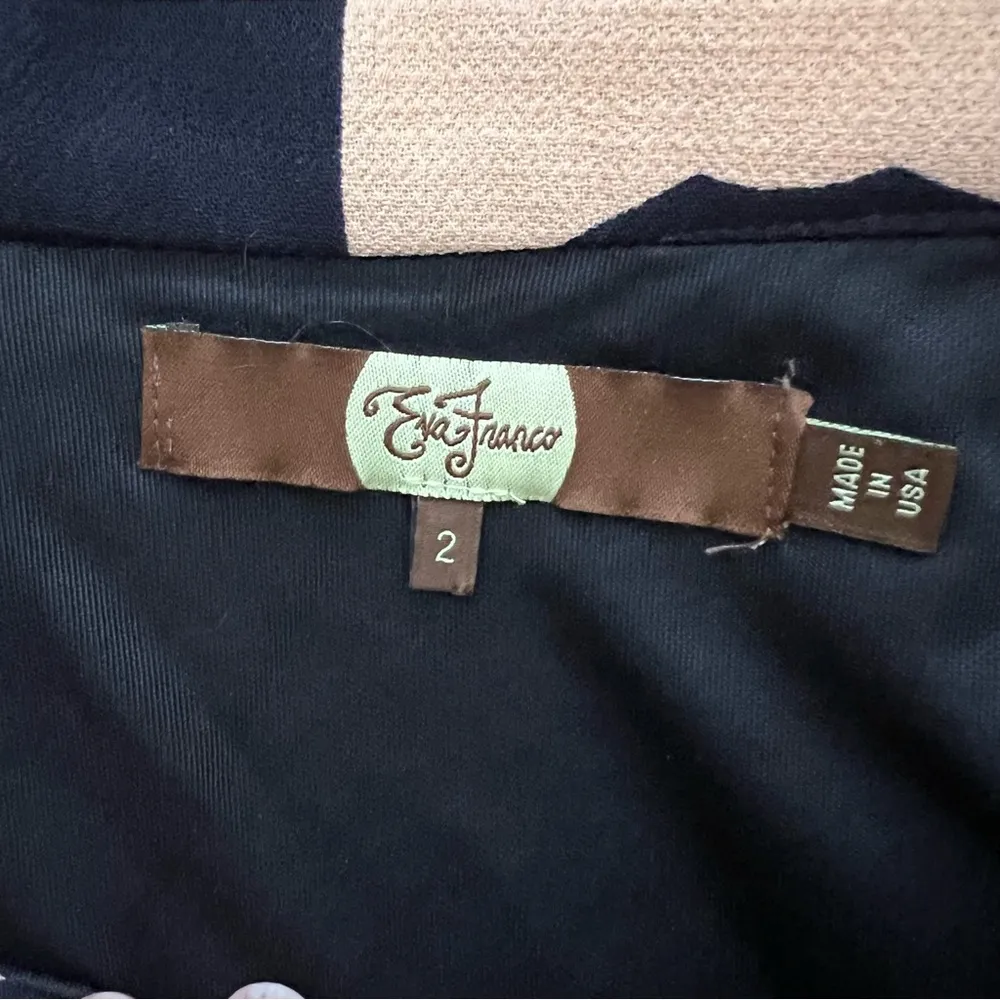 Anthropologie Eva Franco bow print fluted skirt sz 2 - Image 7