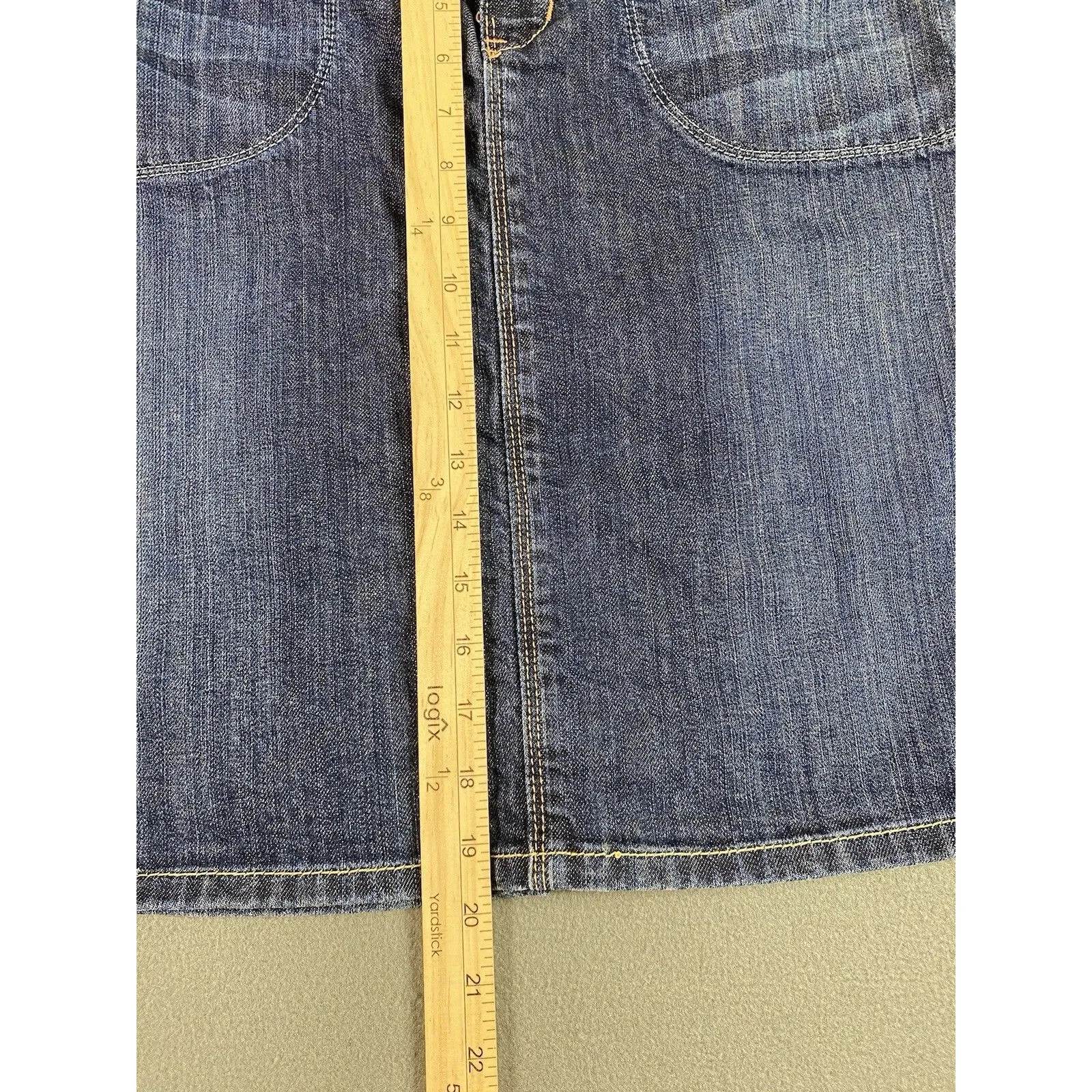 Banana Republic Denim Skirt Women 30x15 Blue Knee Length Stretch Cactus Tag 6 - Image 4