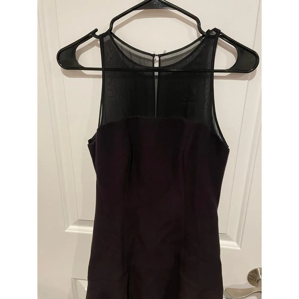 Club Monaco Lorna sheer sleeveless trumpet black dress size 2 - Image 5