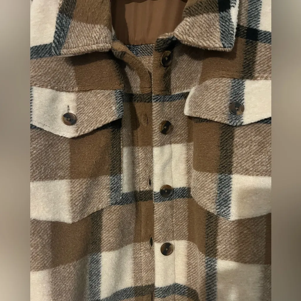 Ava &‎ Viv Plaid Flannel Fleece Shacket Size 3X NWOT - Image 4