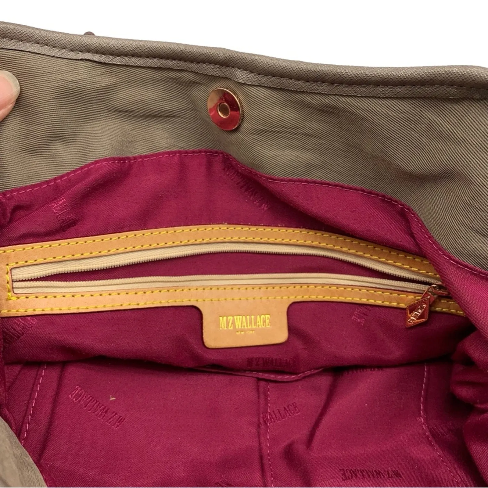 MZ WALLACE Bianca Bedford Tote Bag Medium Grey - Image 7