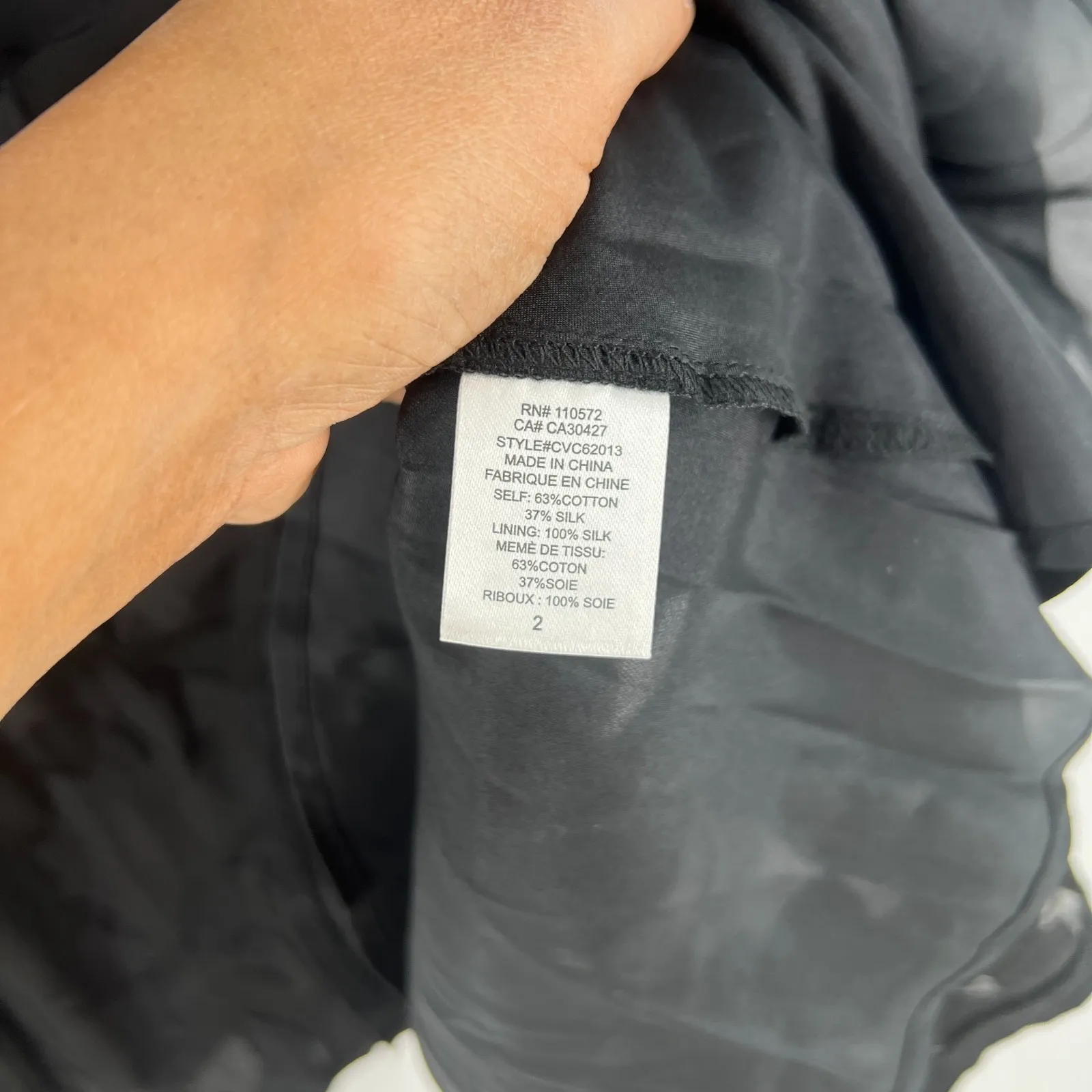 Twelfth Street by Cynthia Vincent Fit & Flare Dress Womens 2 Black Bell Sleeve - Image 6