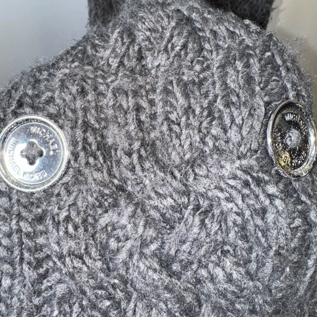 Michael Kors  Gray Cable-Knit Scarf - Image 2