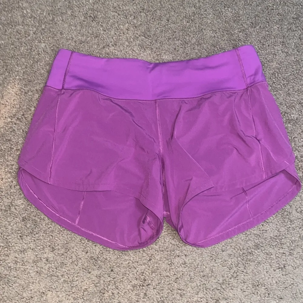 Lululemon Speed Up Mid-Rise Lined Short 4" Vivid Plum 8 - Image 3