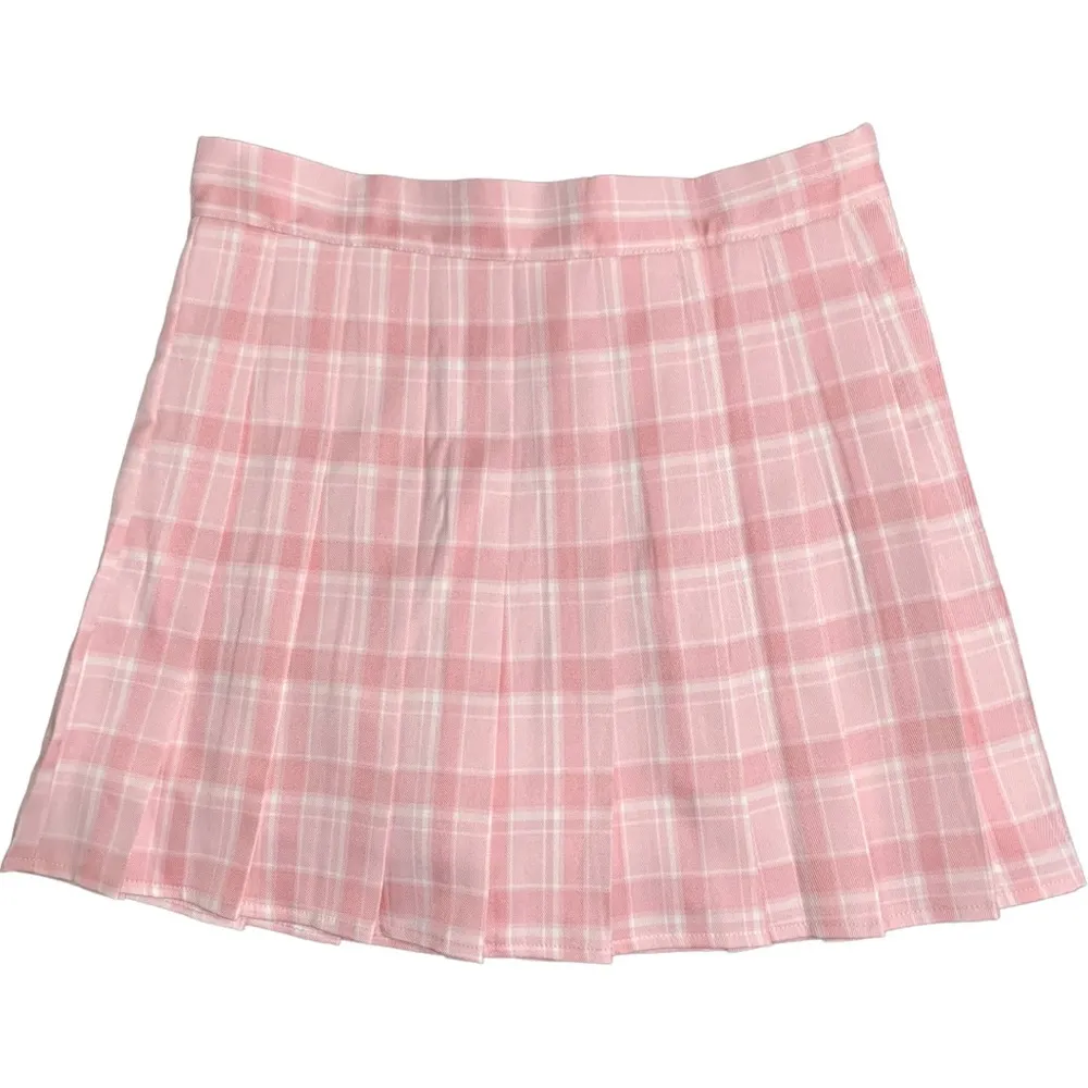 NWOT Romwe Pink Pleated Mini Skirt Size Medium - Image 9