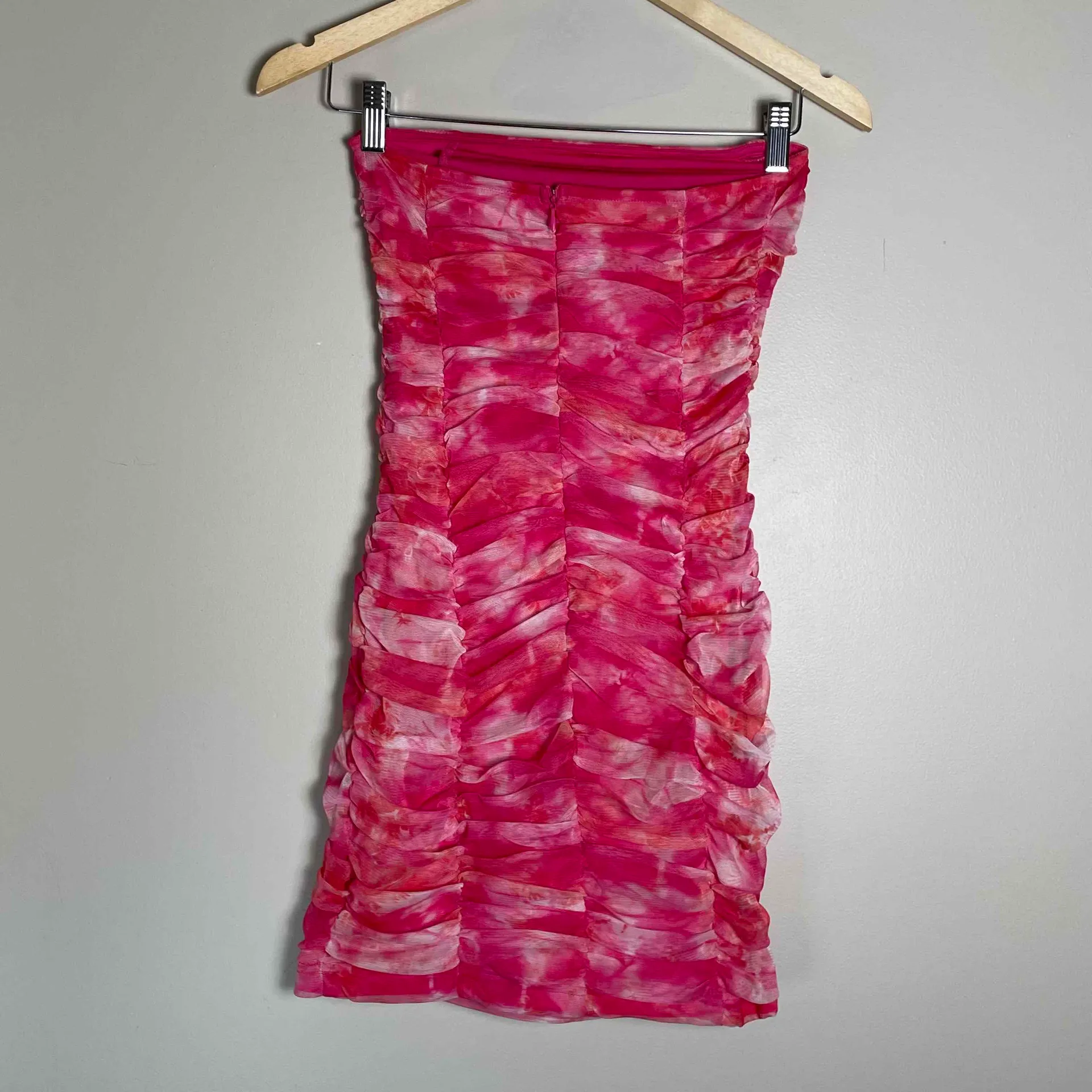 Superdown Womens Pink Strapless Ruched Bodycon Micro Mini‎ Dress Small - Image 8