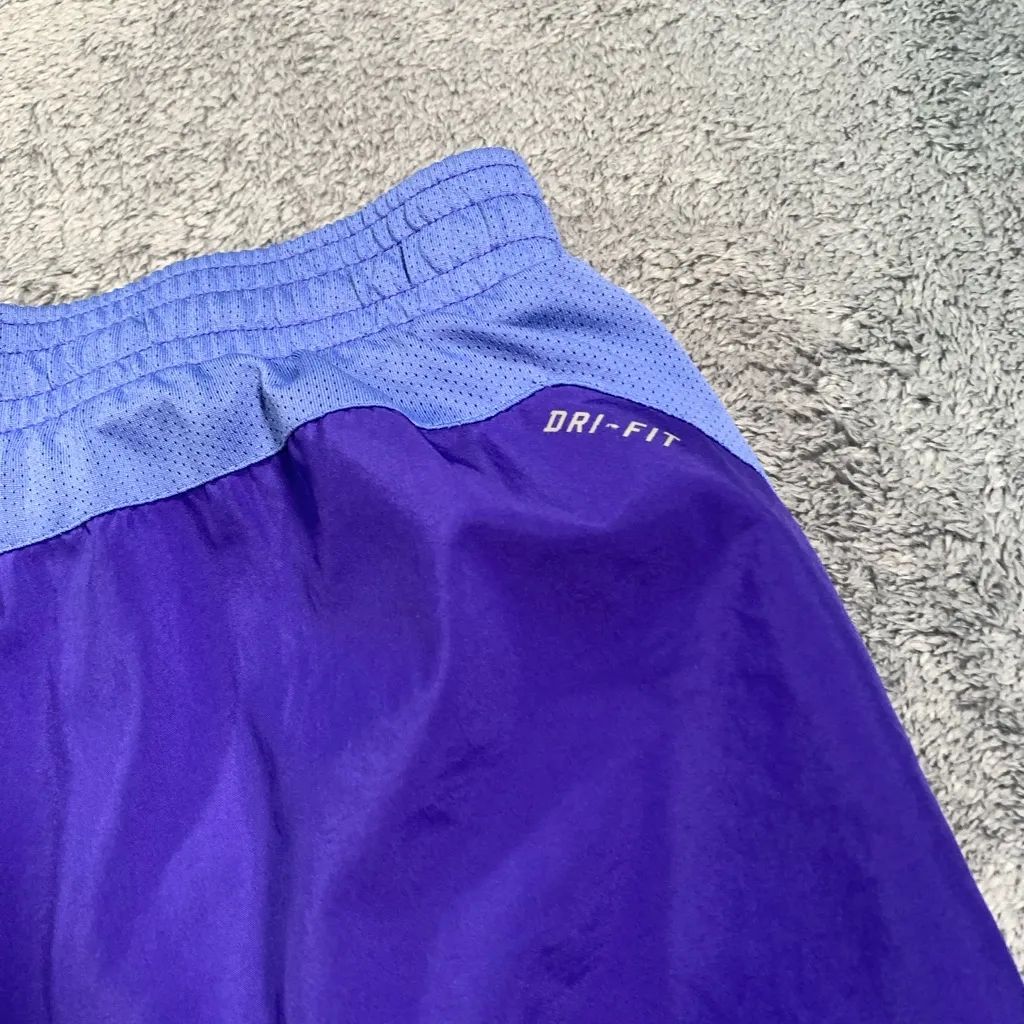 Nike Women's Athletic Shorts in Purple and Light Blue - Image 9