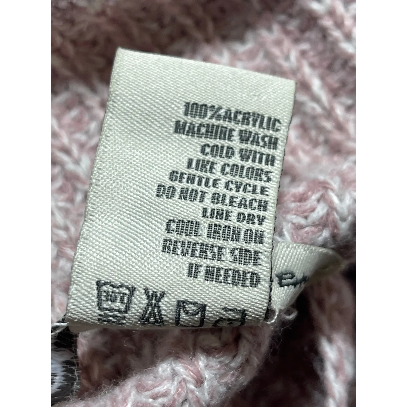 American Rag Cie Women's Pink Colorblock Ribbed Knit Cowl Neck Sweater Top Sz M - Image 6